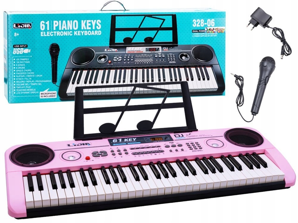 

Organy Keyboard mikrofon 61klawisz 328-06 IN0082