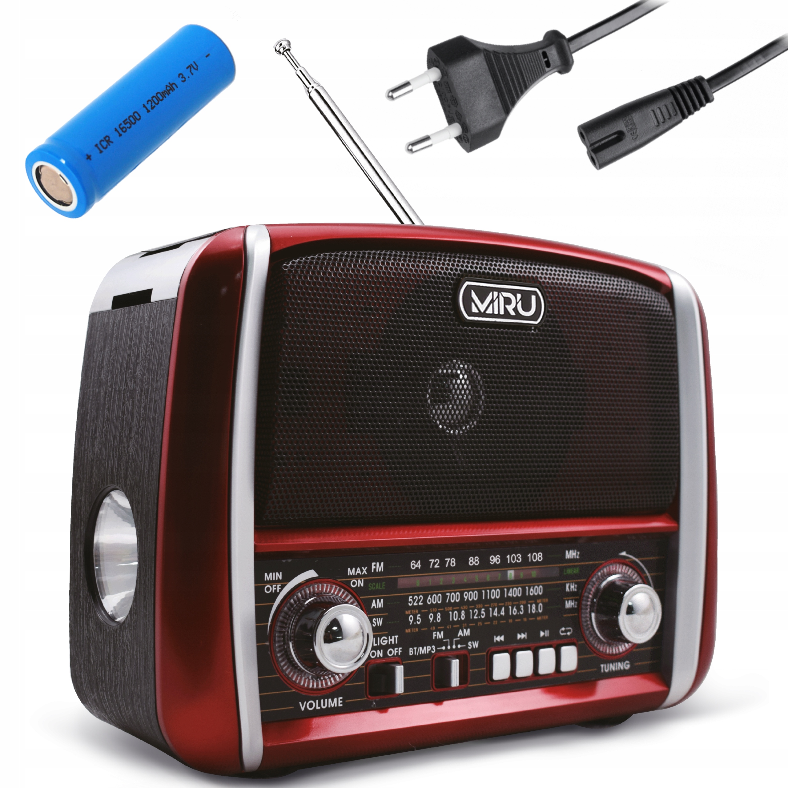 

Przenośne Radio Retro Kuchenne Fm, Usb, Akumulator