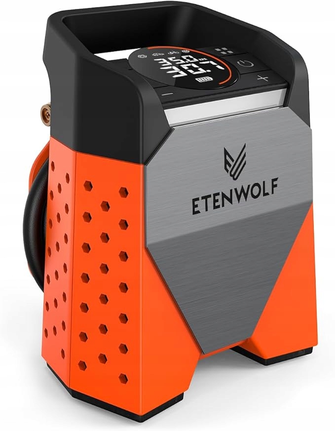 Elektrická vzduchová pumpa, oranžová pre automobily, bicykle Etenwolf