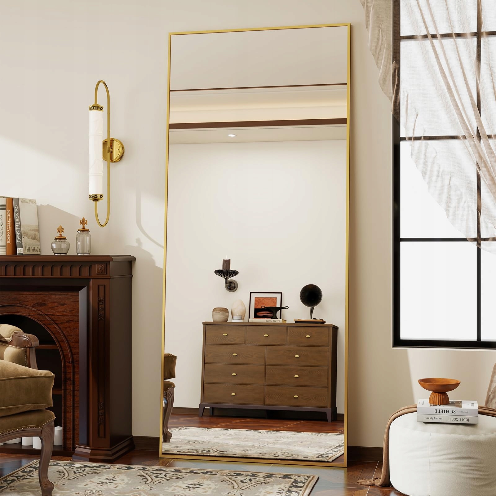 Zrkadlo Koonmi 171 x 76 cm, zlaté