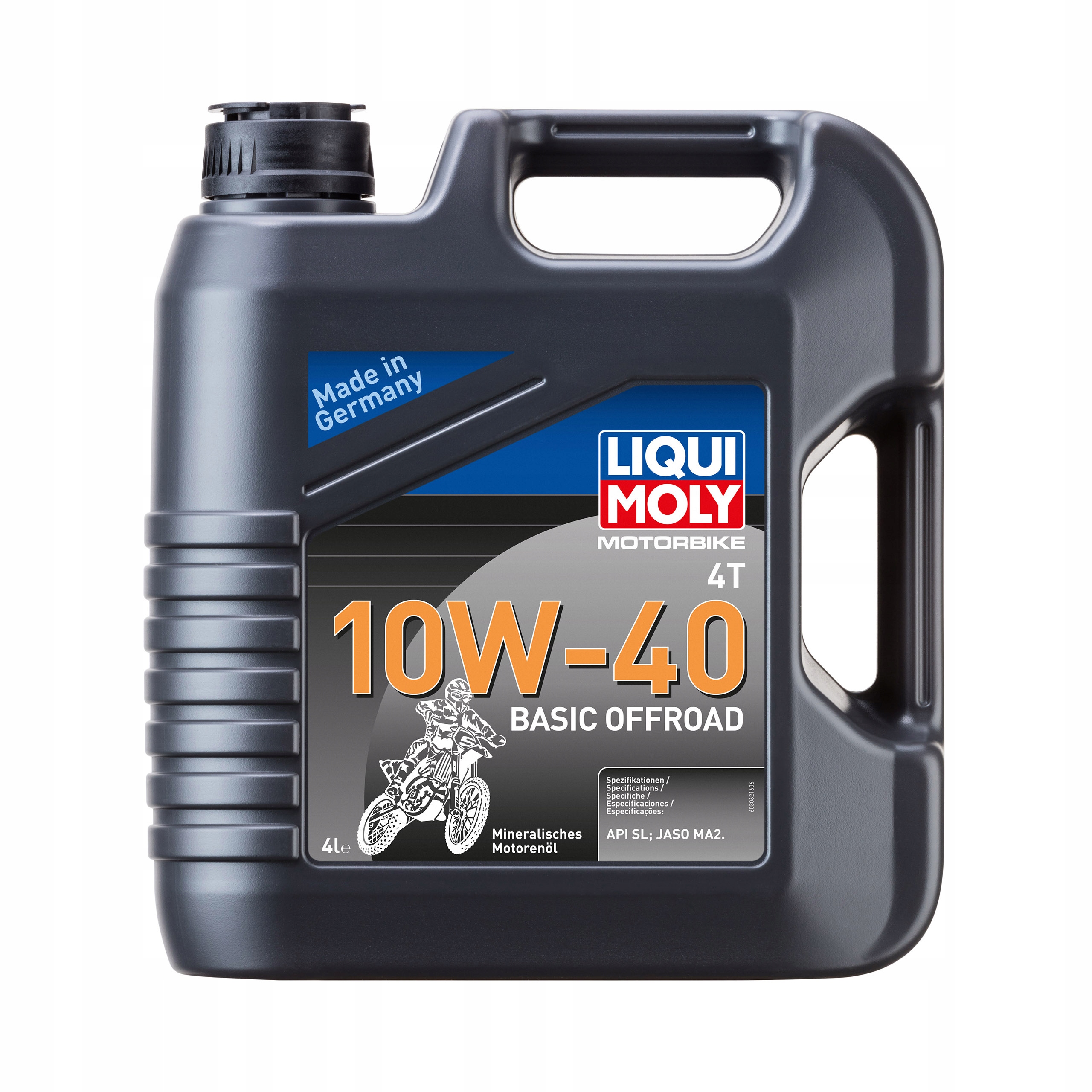 Olej silnikowy 4T LIQUI MOLY OFF ROAD BASIC 10W40 4l, API SL JASO MA-2 Pojemność opakowania 4 l
