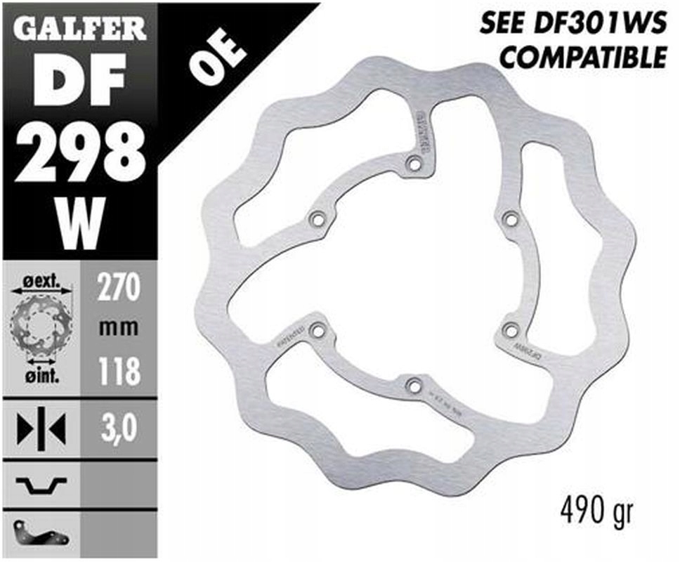 Galfer Predný Brzdový Kotúč Yamaha Wr 450F '16-'19, Yz 125/250 '18-'21, Y