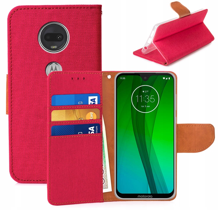 

Etui Portfel Canvas Do Motorola Moto G7 / G7 Plus