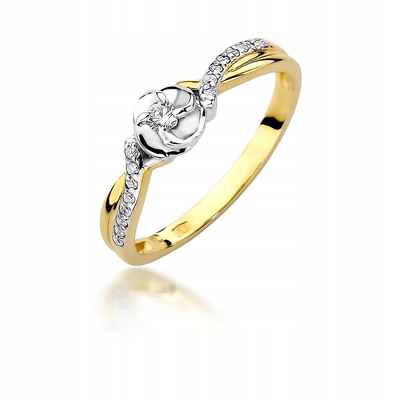 Prstýnek Au 585 s diamanty W-420 velikost 9