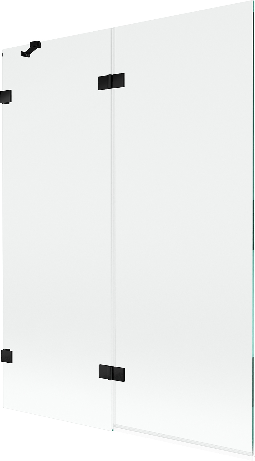 Mexen Lunar vana se zástěnou 2-křídlou levá 130 x 150 cm, transparentní, če