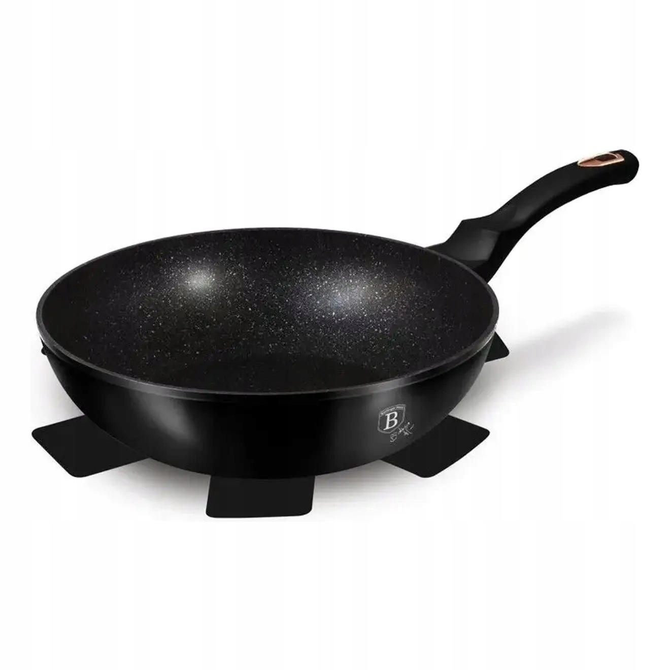 Berlingerhaus Black Rose Collection Pánev Wok s mramorovým povrchem, 30 cm