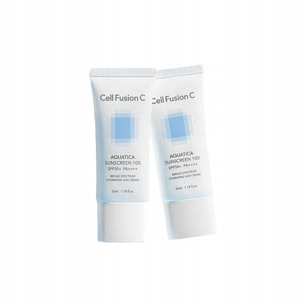 Cell Fusion C Aquatica Sunscreen 100 Spf 50+/PA++++ Cream New 2x35 ml