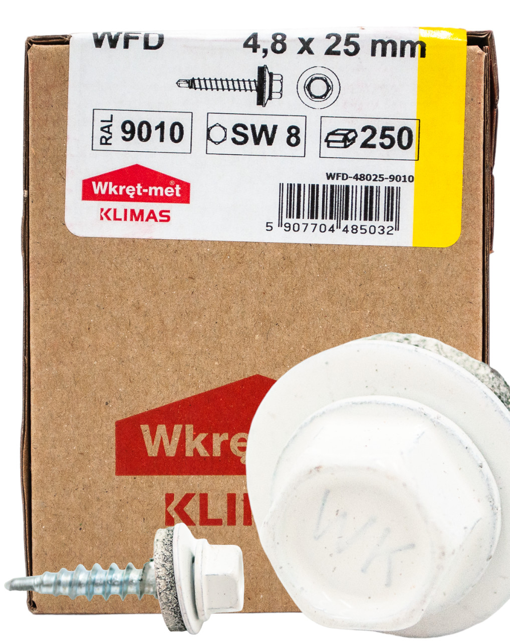 

Wkręty Farmerskie 4,8x25mm Ral 9010 Farmery 250szt