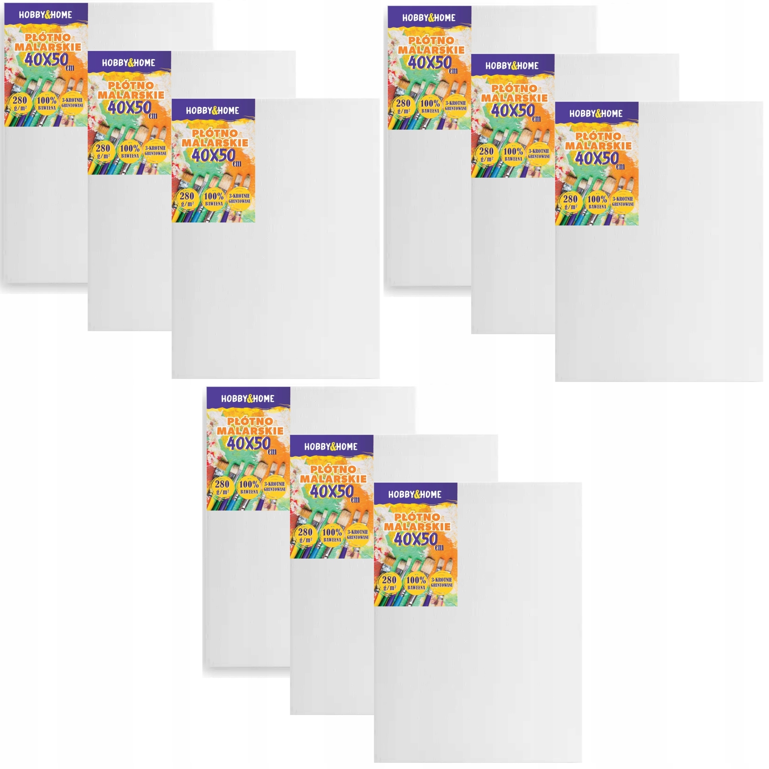 Malířské Plátno Na Malování Profesionální Malířské Plátno Sada 9ks 40x50 cm