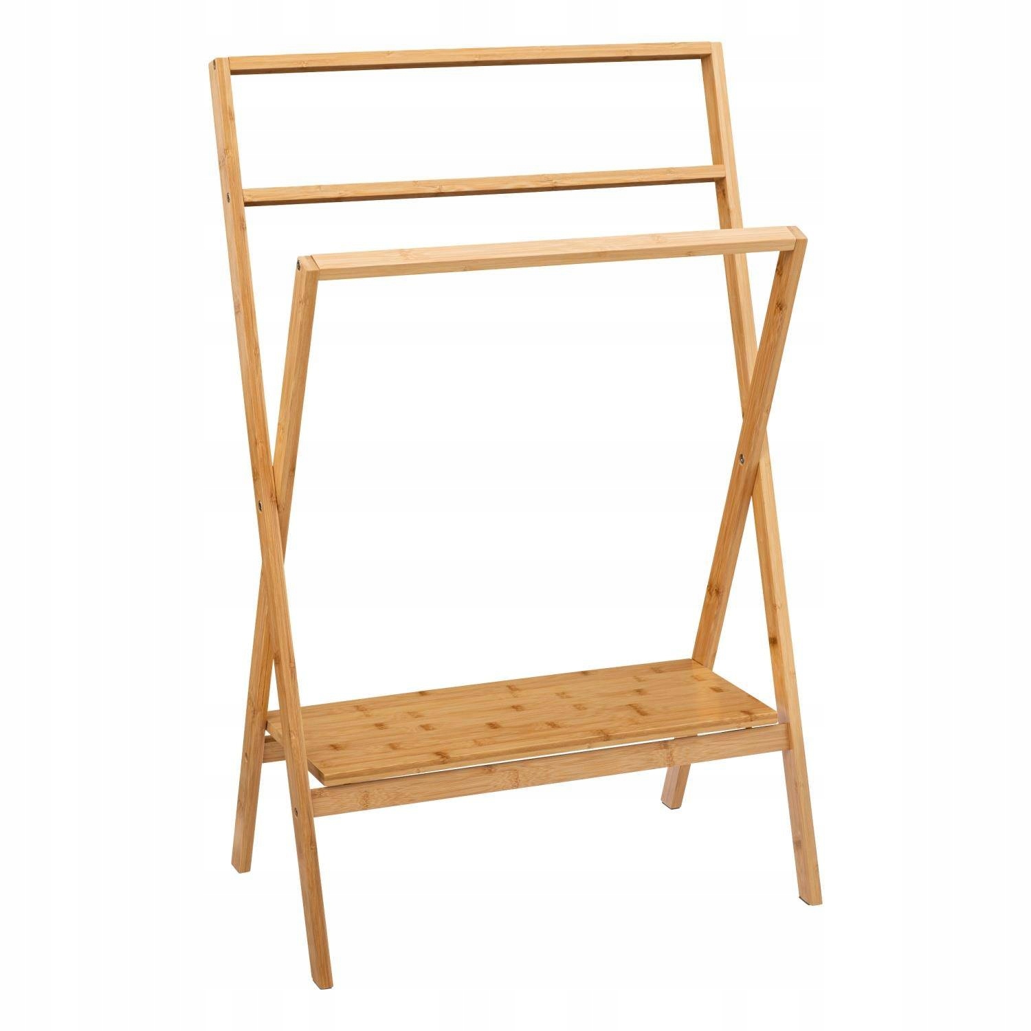 Stojan Na Koupelnové Ručníky bambusový podlahový 60 x 36 x 94