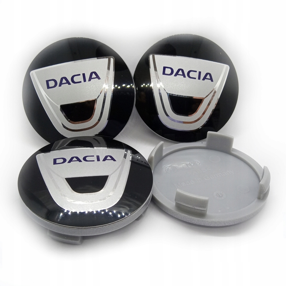 4 dekle dekielki kołpaczki DACIA 60 mm N23 CZARNE