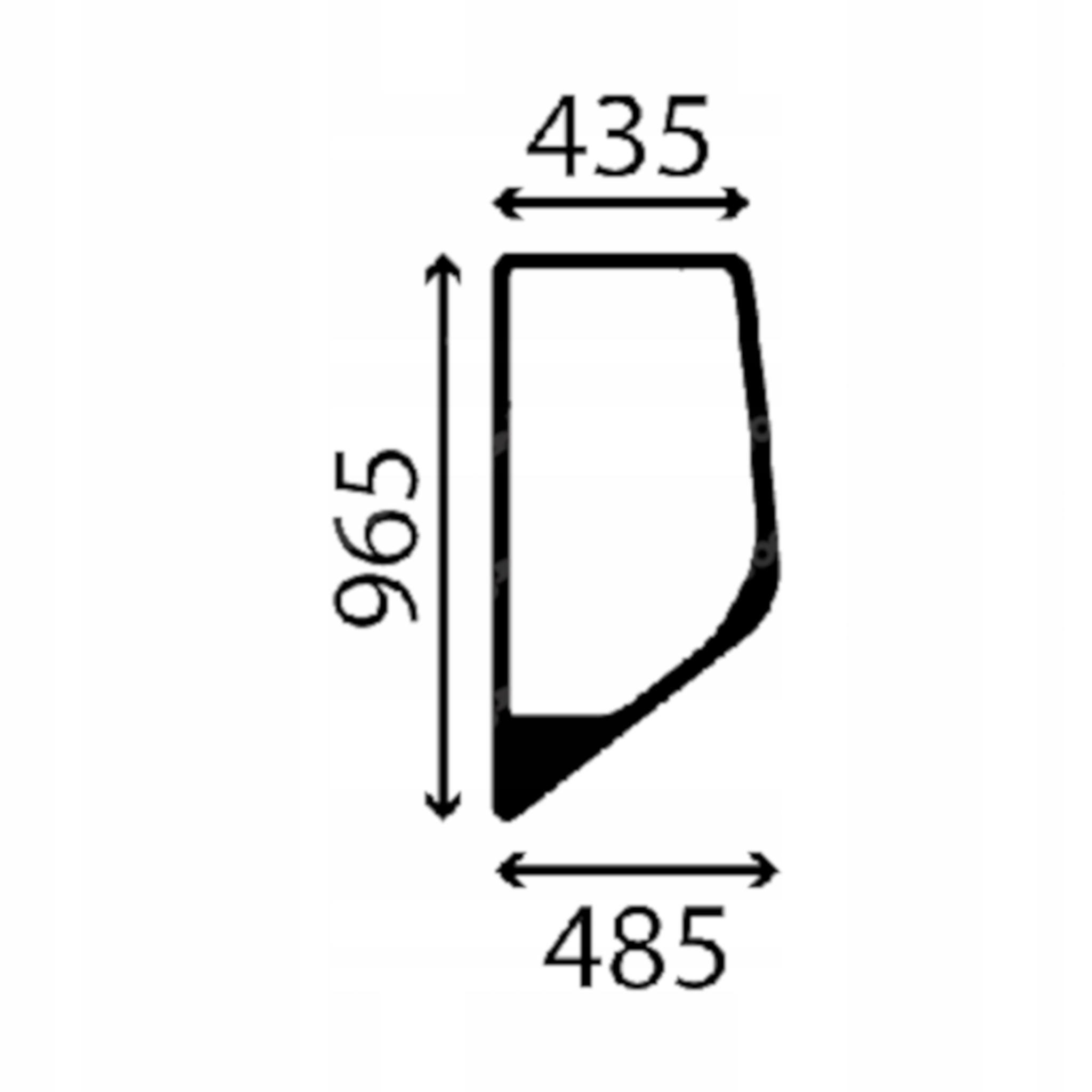 sklo Case boční levé KHN25240 (3913)