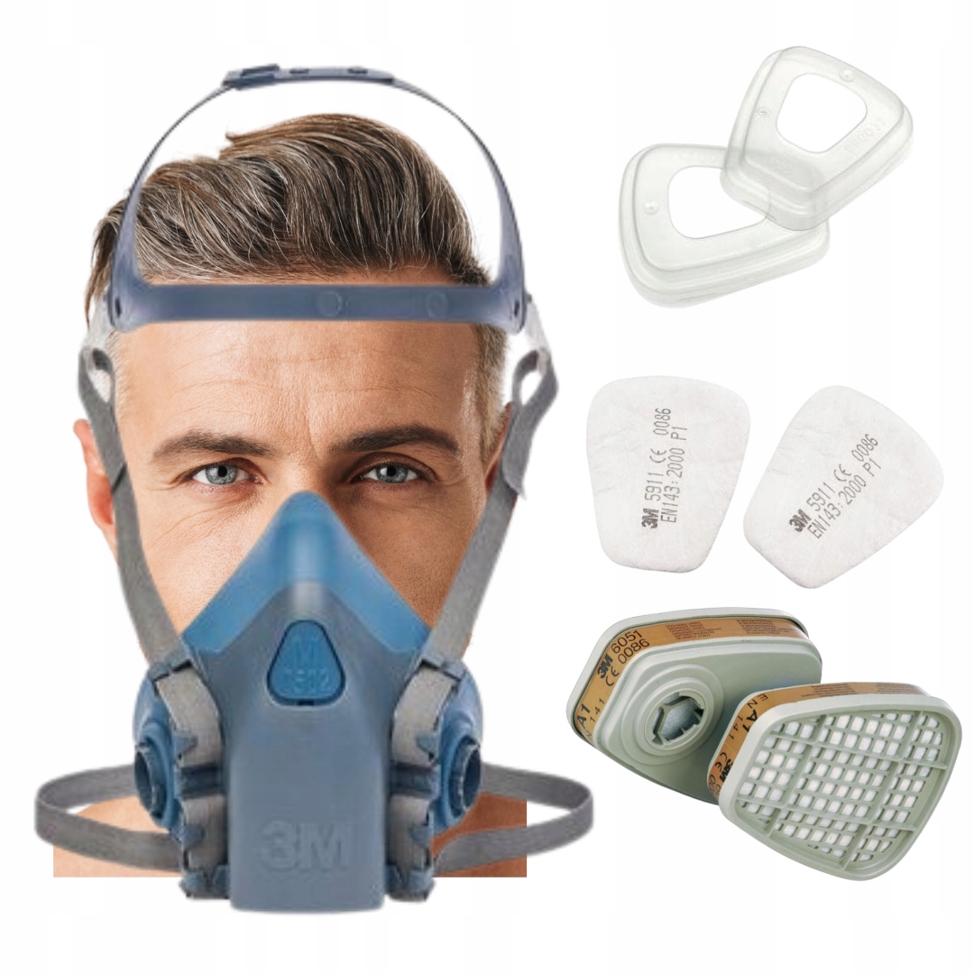 Maska 3M polomaska víceúčelová 7502 M lakovací kompletní sada 6051 A1