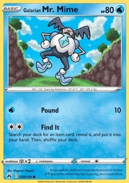 Karty Pokemon (crz 030) Galarian Mr. Mime