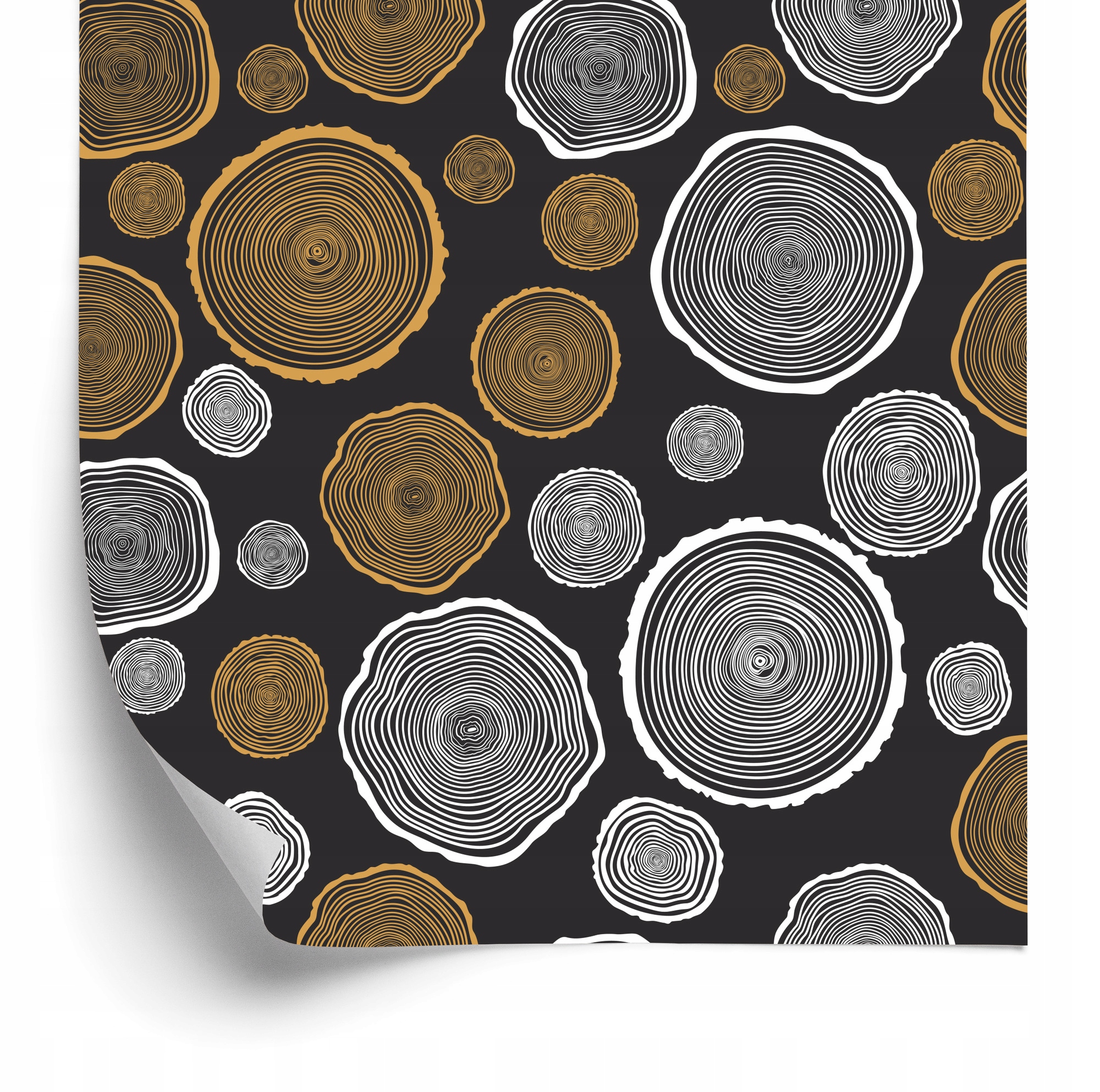 Tapeta Drevené kruhy 50x1000 cm