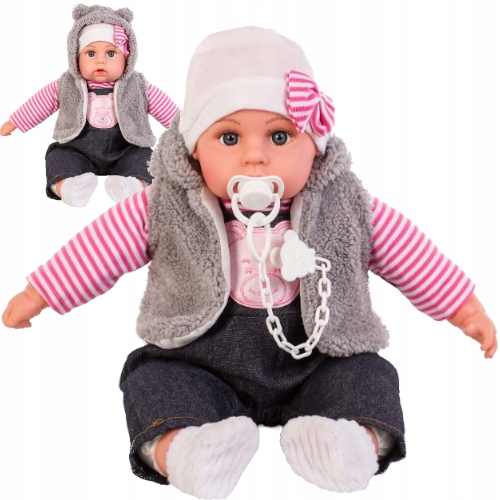 

Interaktywna Lalka Słodki Bobas Doris 45cm+SMOCZEK