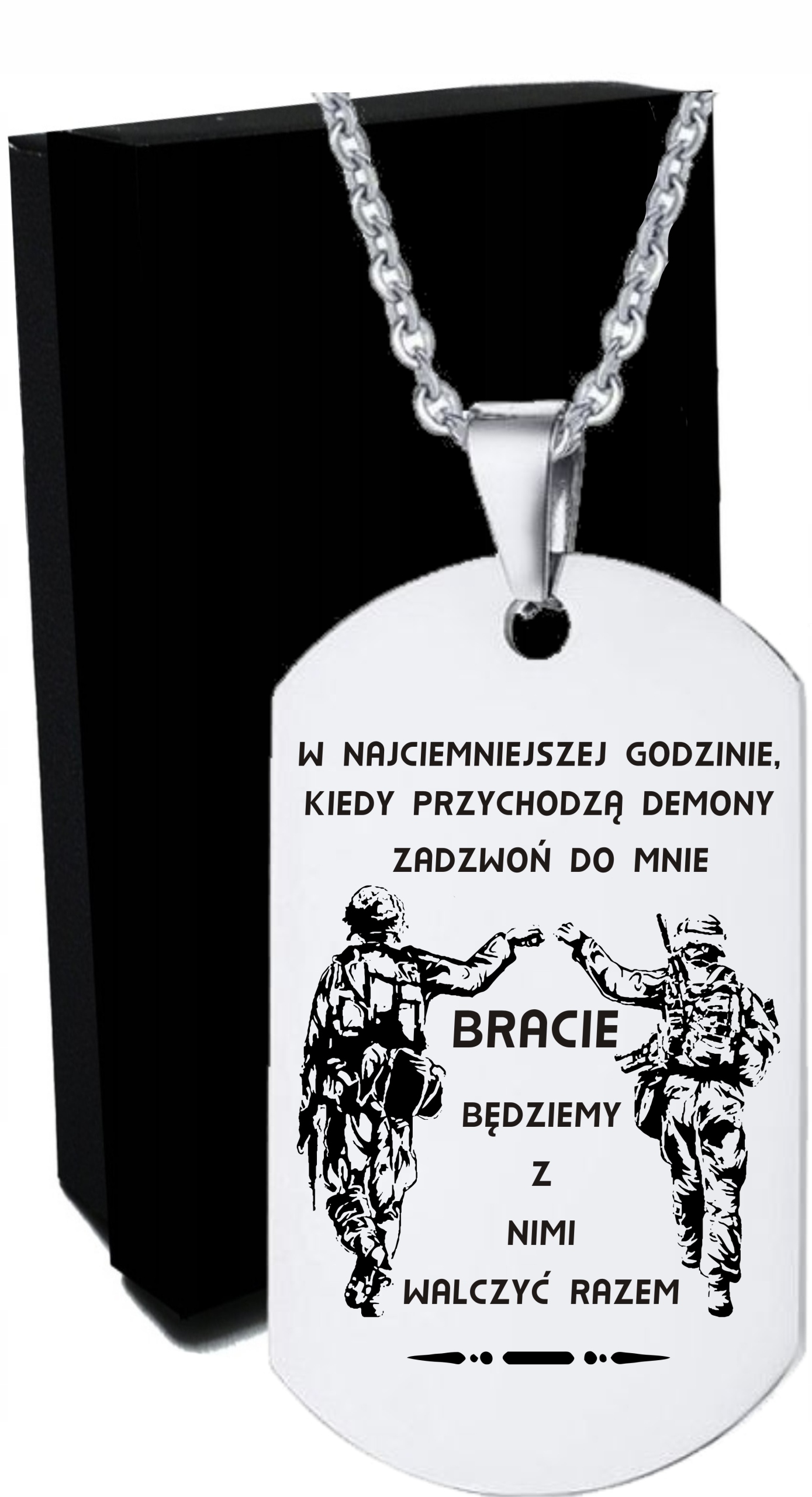 

Nieśmiertelnik Zawieszka dla Brata Przyjaciela Wz2
