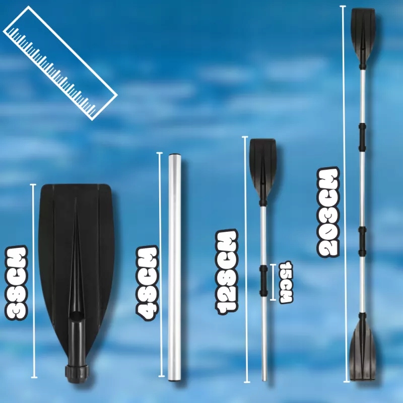 WIOSŁO KAJAKOWE DO DESKI SUP PONTONU KAJAKU SKŁADANE ALUMINIOWE LEKKIE 2w1 Liczba wioseł 2