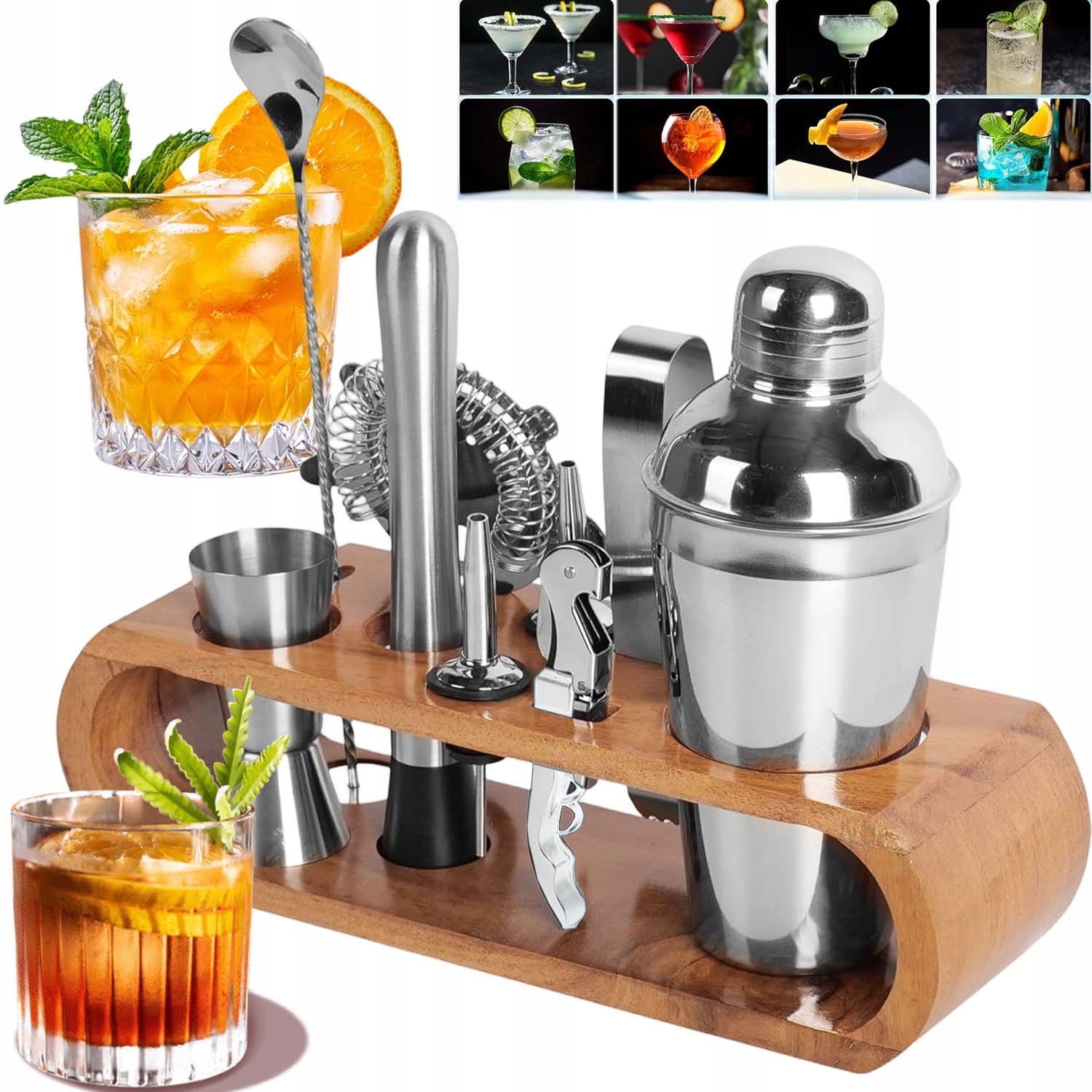 Barmanská Sada Na Drinky Shaker Stojan Do Klubu, Baru, Na Večírek, Domů