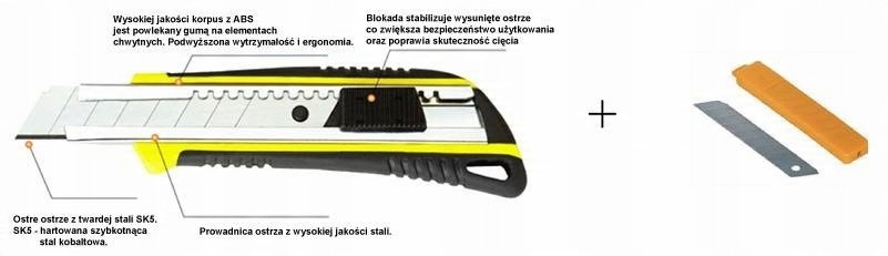 

Nożyk do tapet Ostrza /10szt/ L-top 18mm