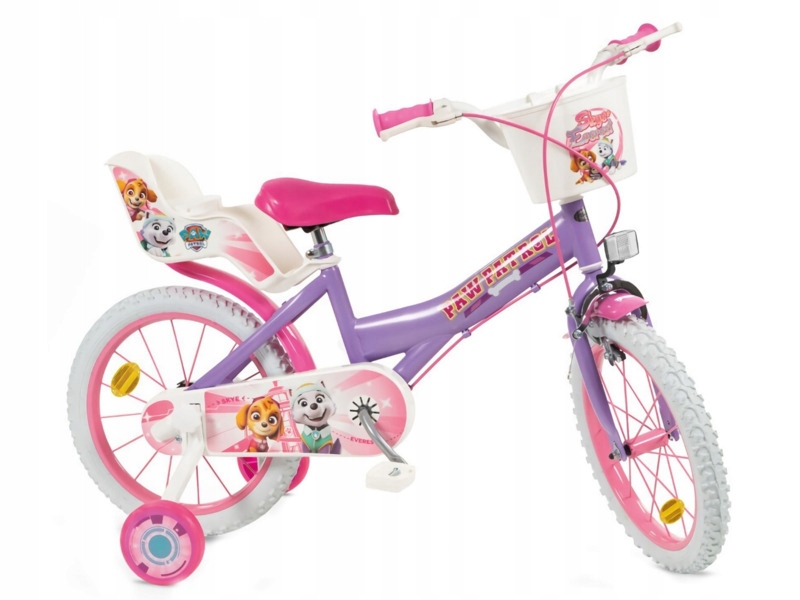 Rower dziecięcy Nickelodeon Psi Patrol 16 cali dla dziewczynki Fioletowy