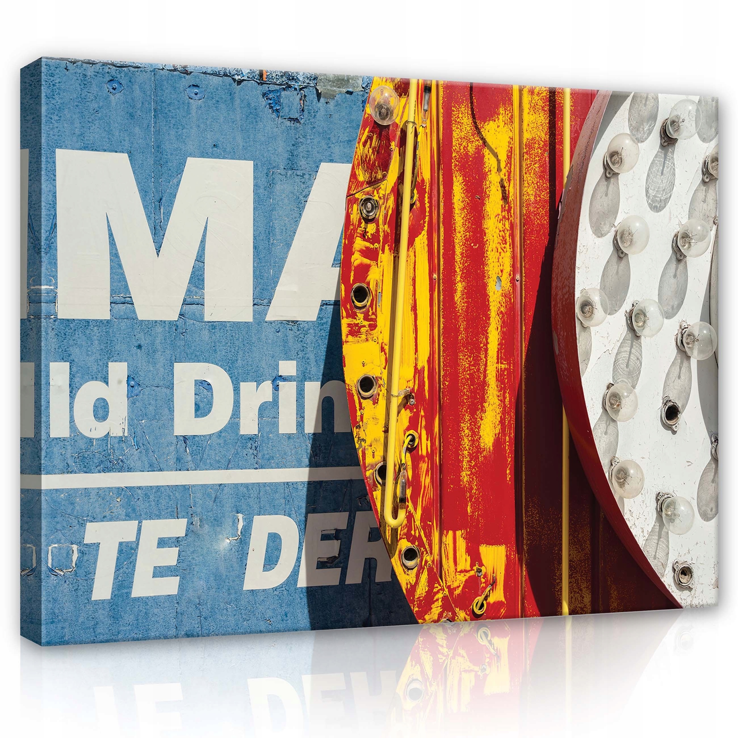 Obraz 80x60 Vintage městský znak pád textura rez retro stěna plátno