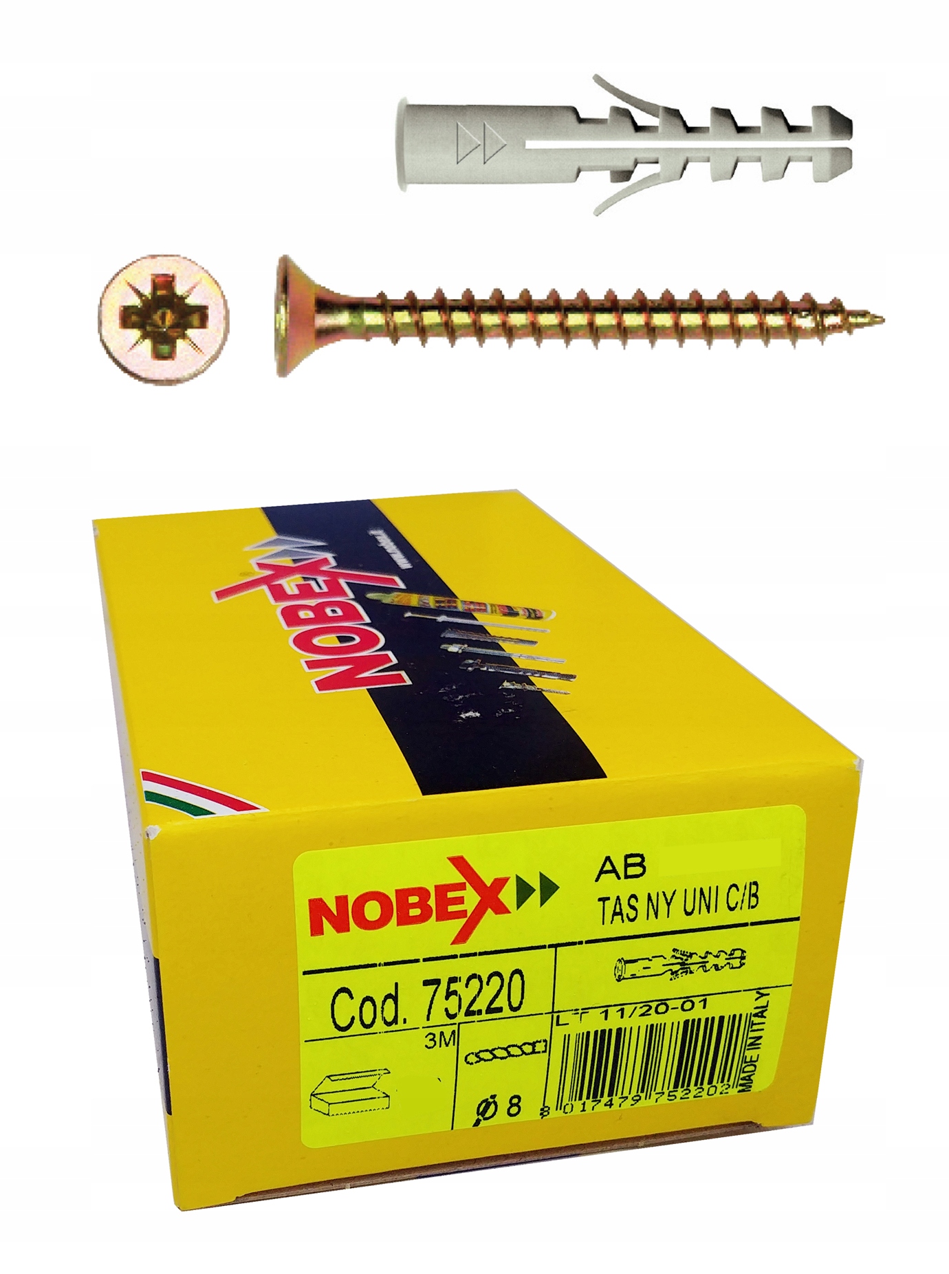 

Kołki rozporowe standardowe Nobex 6x30 100szt