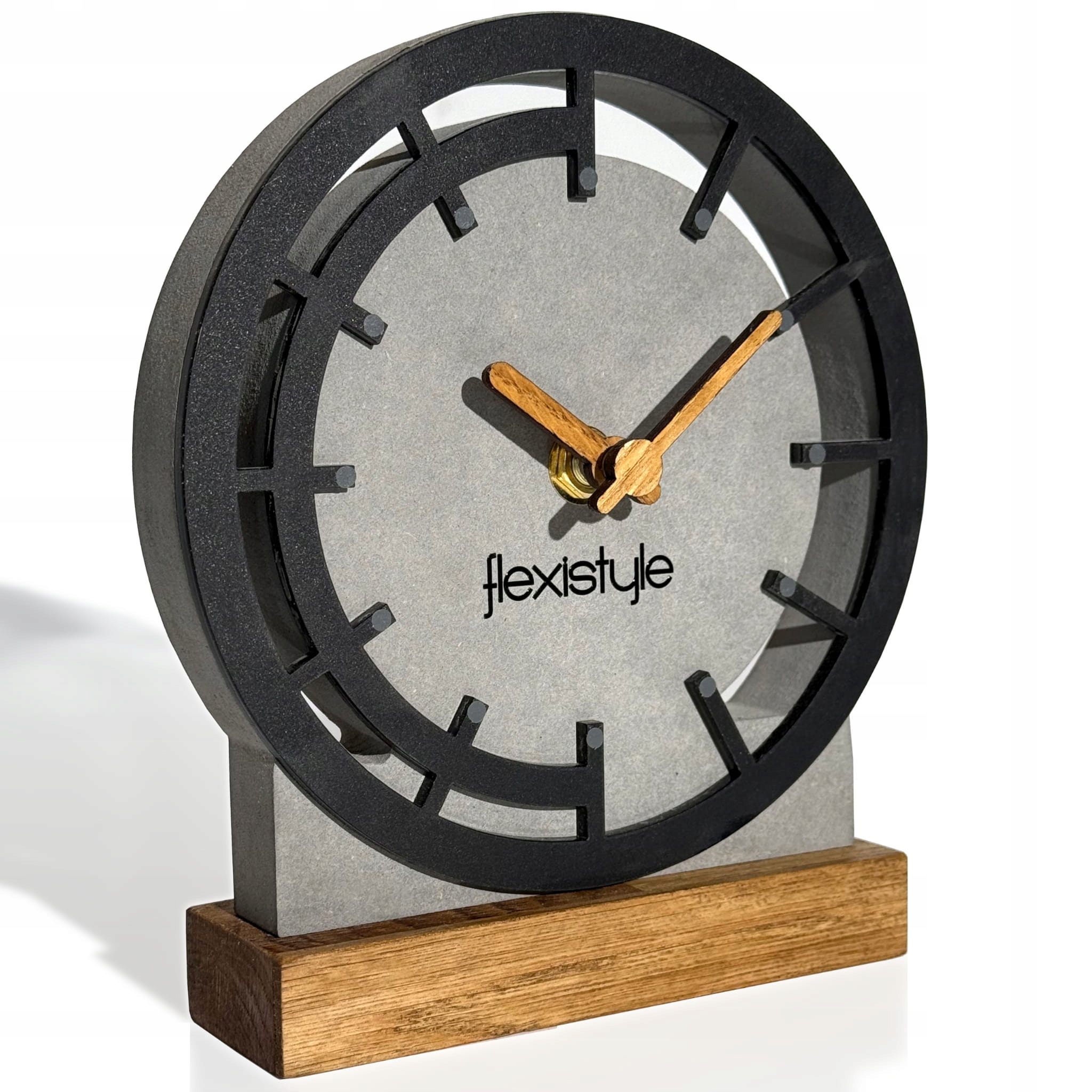 Stojací hodiny černé dřevěné Grey&Black tiché do obývacího pokoje do ložnice