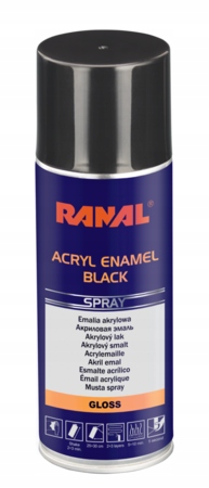 Lakier czarny połysk spray RANAL 400ml