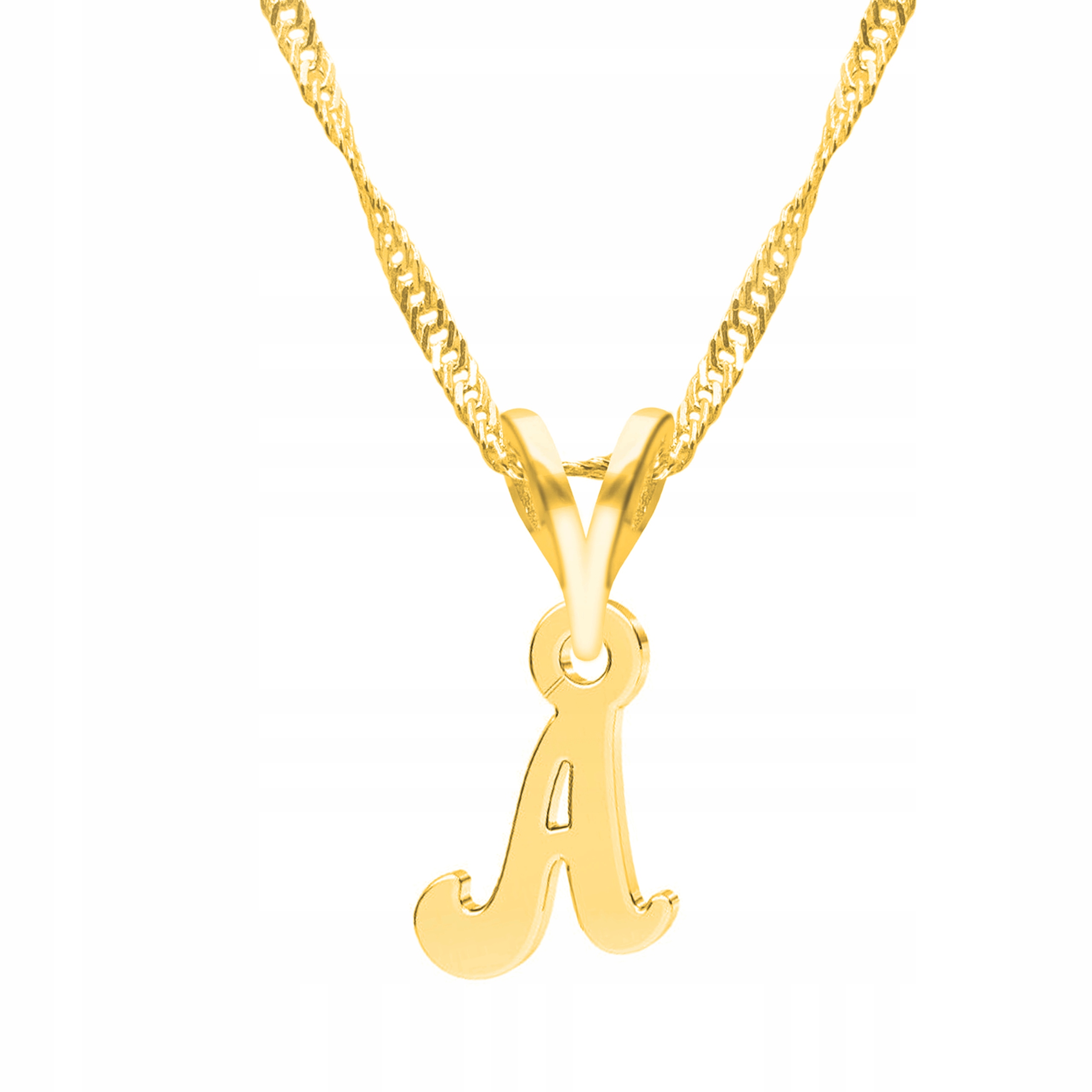 Řetízek zlatý náhrdelník 925 Písmeno A