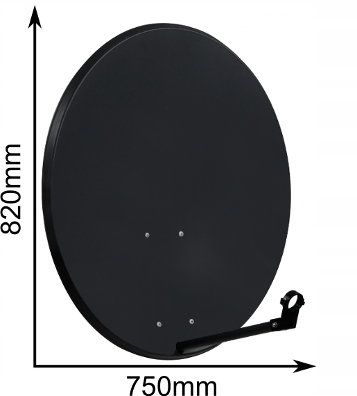 CZASZA ANTENA SATELITARNA 80 CM STANDARD GRAFITOWA Marka Corab