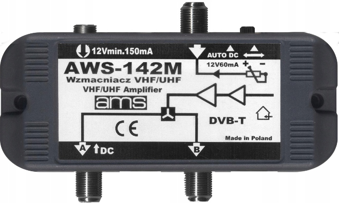 Wzmacniacz Regulowany DVB-T AWS-142M 15/18 dB
