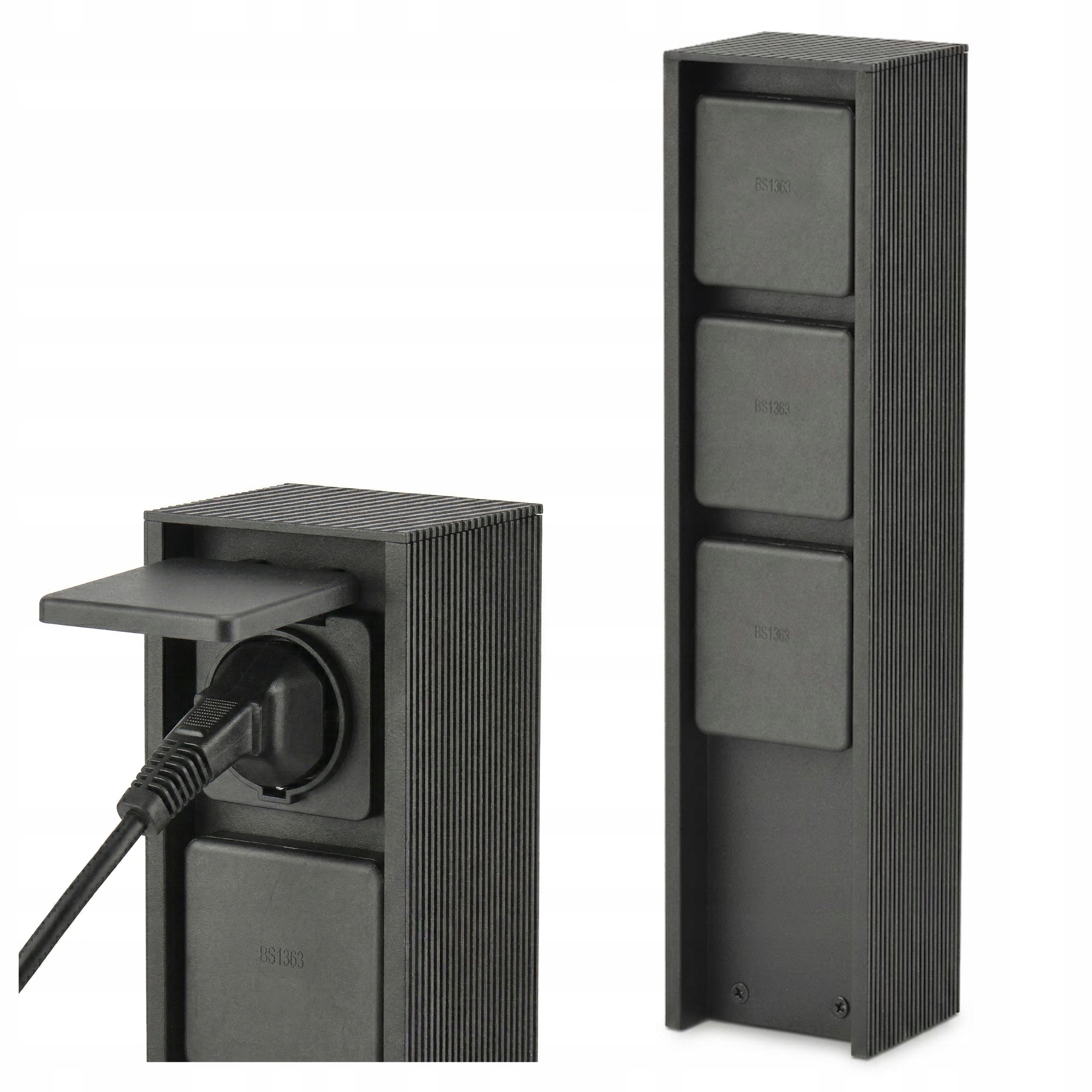 Venkovní zahradní zásuvka 3 zásuvky Conectar ESH37-3, hliník, IP44 3x16A