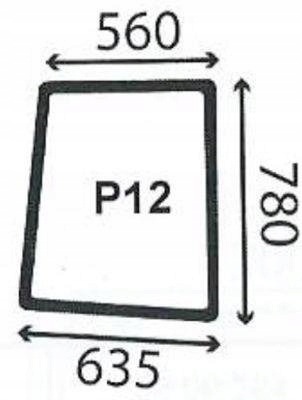 sklo pro traktor Ford série 30 boční pravé