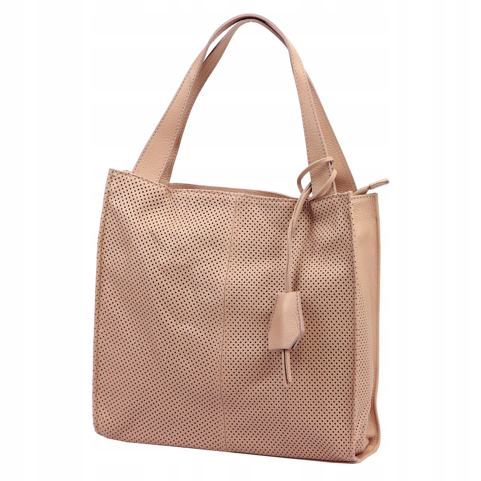 Dámská kožená shopper kabelka starorůžová Luka 26-099