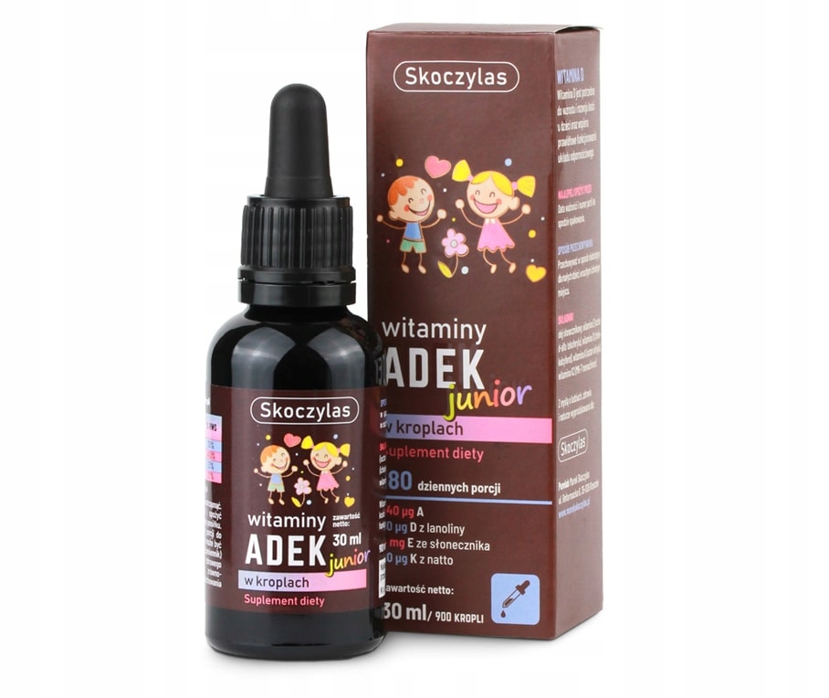 Skoczylas ADEK JUNIOR Vitamín A D3 E K2 kvapky