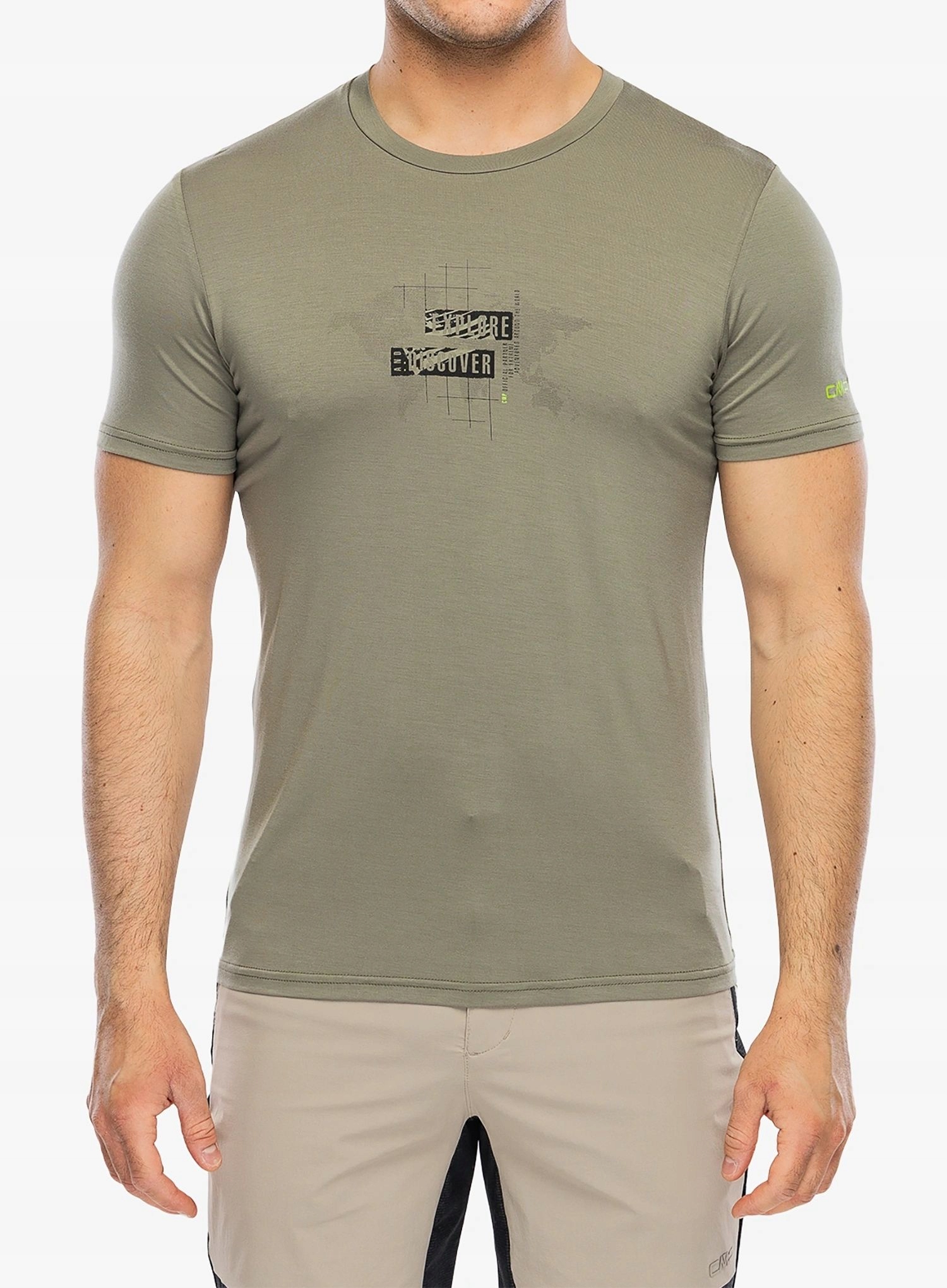 Tričko s potiskem Cmp Verte T-Shirt sage/pine 52 (XL)