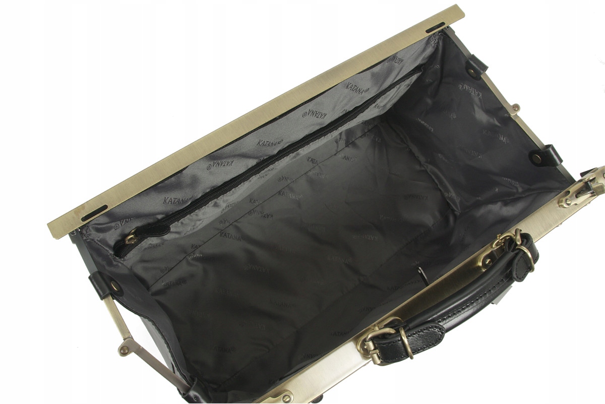 TORBA DLA LEKARZA SKÓRA KUFER LEKARSKI PODRÓŻNY Kolor czarny