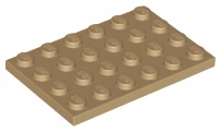 

Lego 3032 plytka 4x6 dark tan 1 szt Nowy