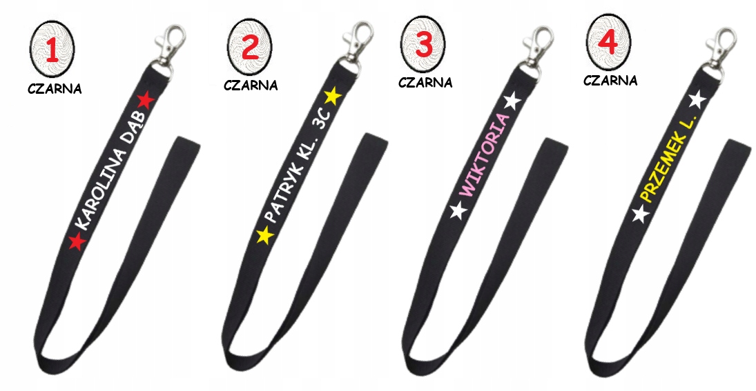 Smycz na klucze i pendrive'a z imieniem z gwiazdkami EAN (GTIN) 5413247070036