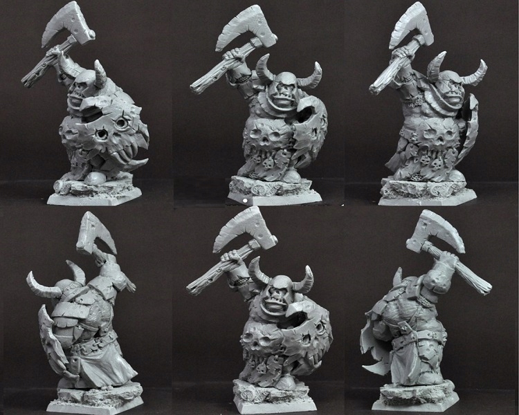 Scibor 28GB0026 figurka Rpg Orc Warrior Podstawka 28mm Warhammer