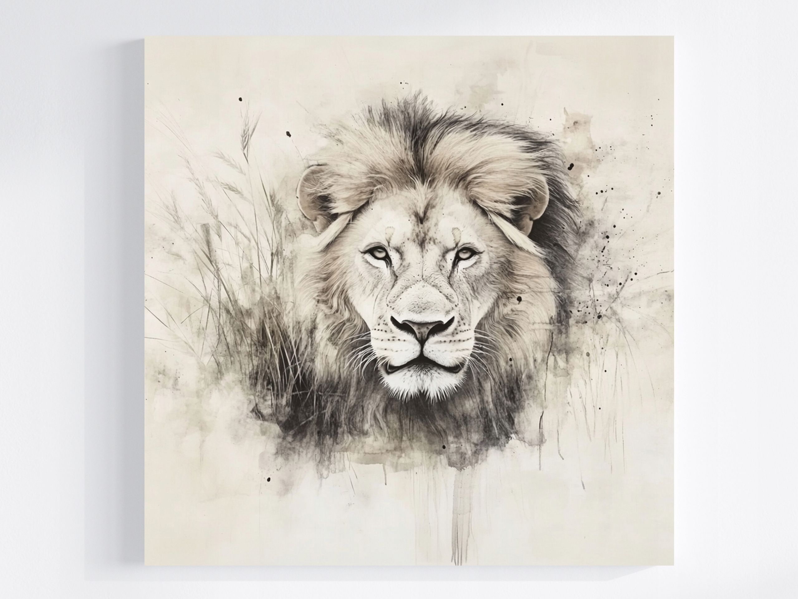 Obraz Na Plátně Canvas Grafika Portrét Zvíře Afrika Lev 80x80