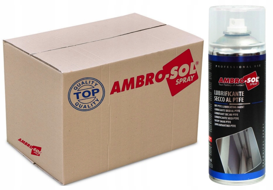 AMBRO SOL Multi Spray 400ml Suchy smar PTFE (teflon) 10 sztuk