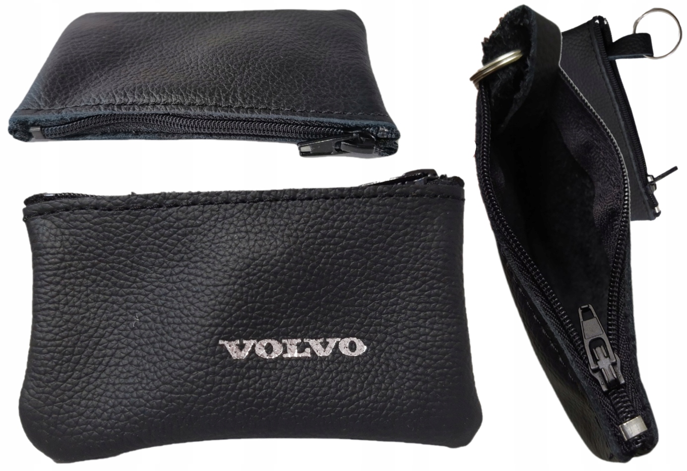 Etui skórzane na kluczyk z napisem Volvo