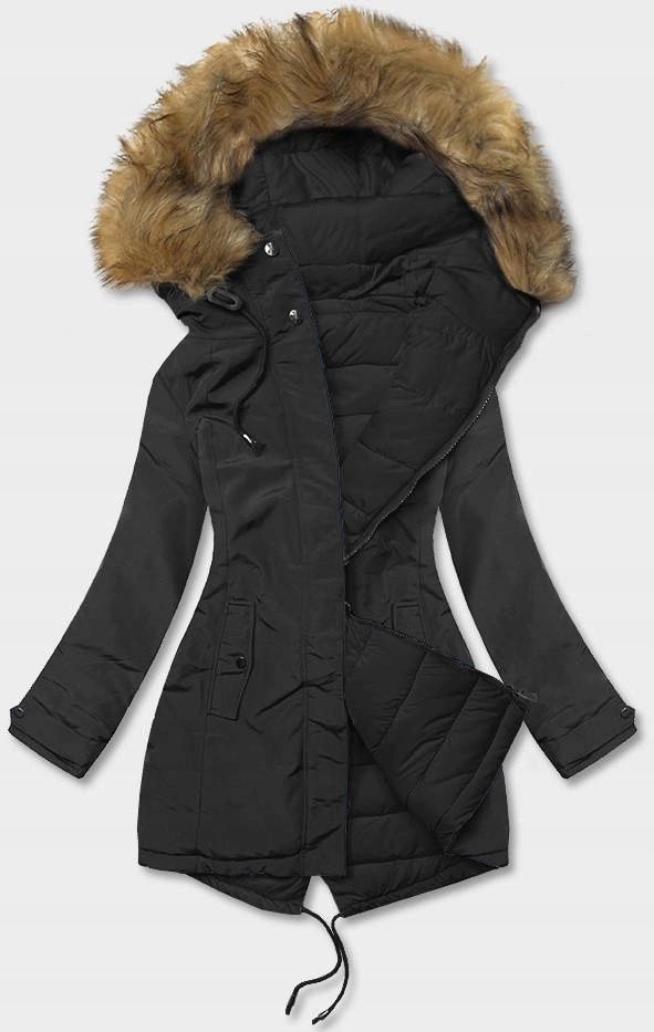 Oboustranná Bunda 2M-21508 Černá XL (42)