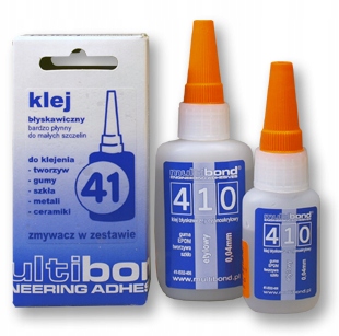 Klej do tworzyw metalu szkła gumy ceramiki szybkoschnący Multibond 410 20g