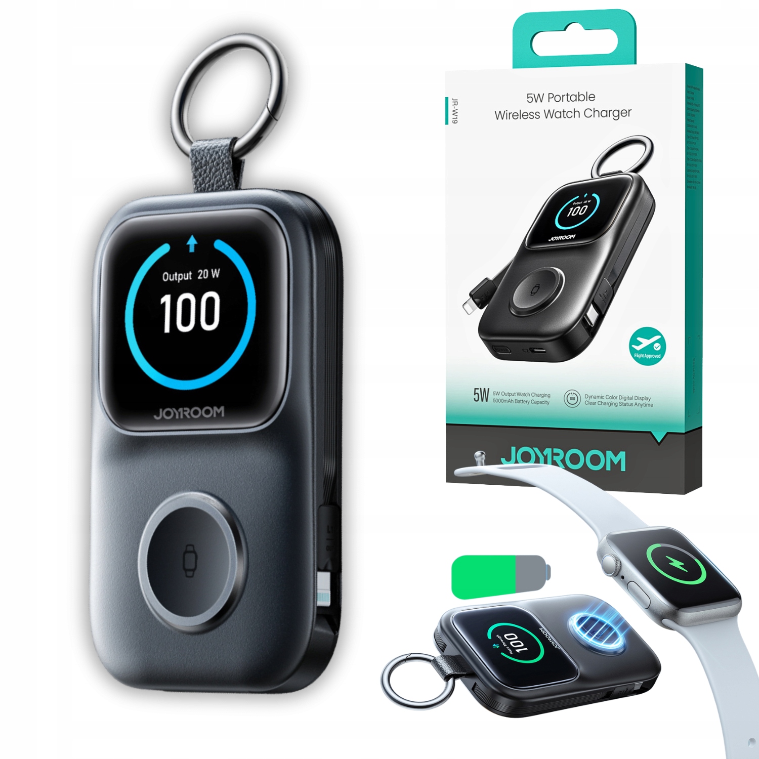 Mini Powerbanka 5000 mAh Indukční Nabíjení Smartwatch