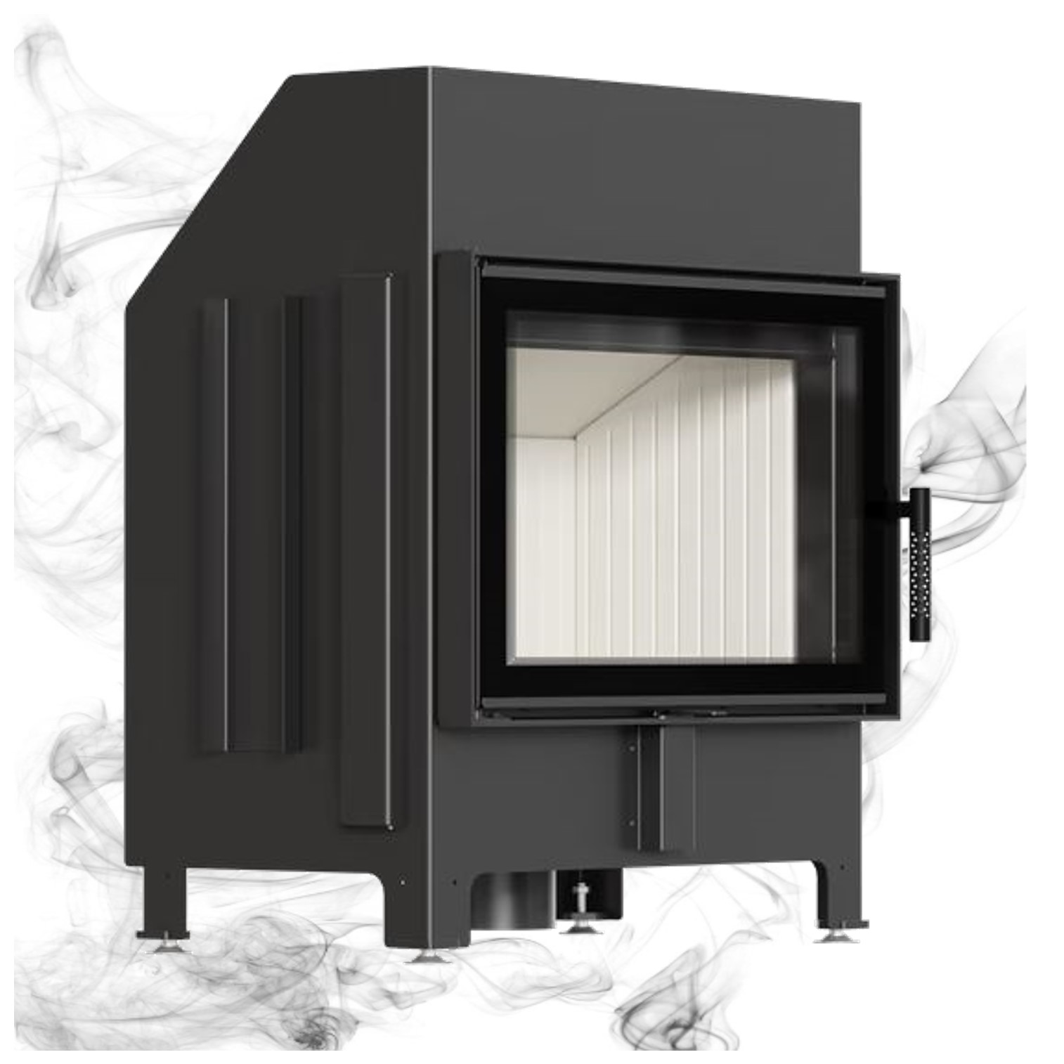 Krbová vložka krbová jednoduchá ocelová pro rekuperaci Kratki Zibi Eco 9,9 kW