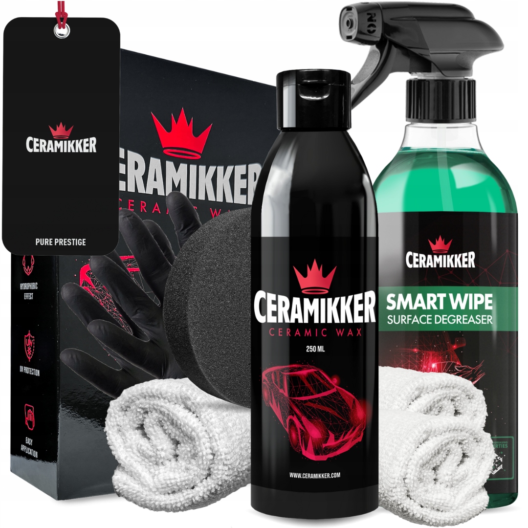 Keramický vosk do auta Ceramic Wax odmasťovač laku Smart Wipe