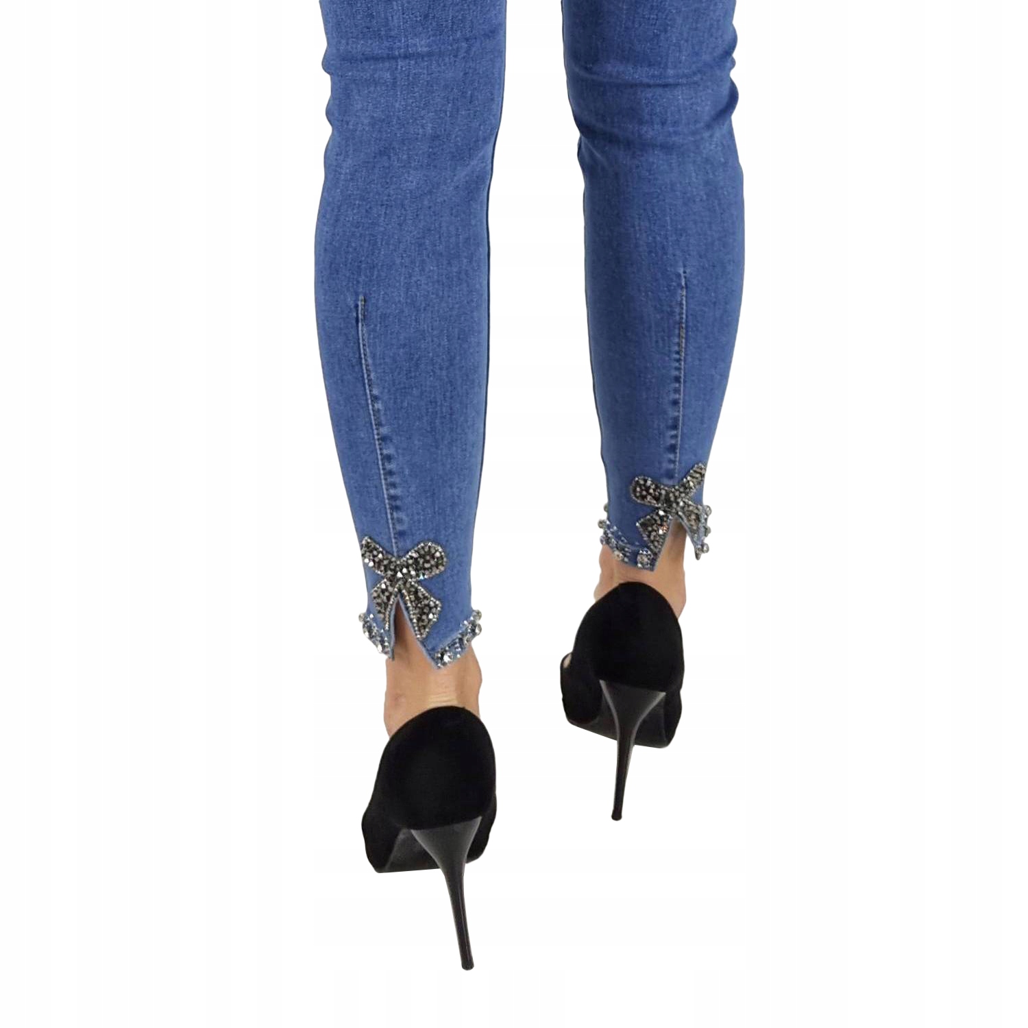 Damskie Spodnie M. Sara Modelujące Dopasowane Kokarda 7/8 Blue